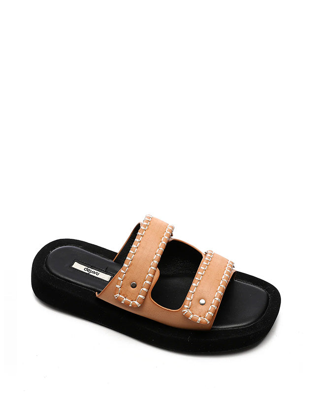 FAN-DJTF-033 Toecap Flat Buff Slipper