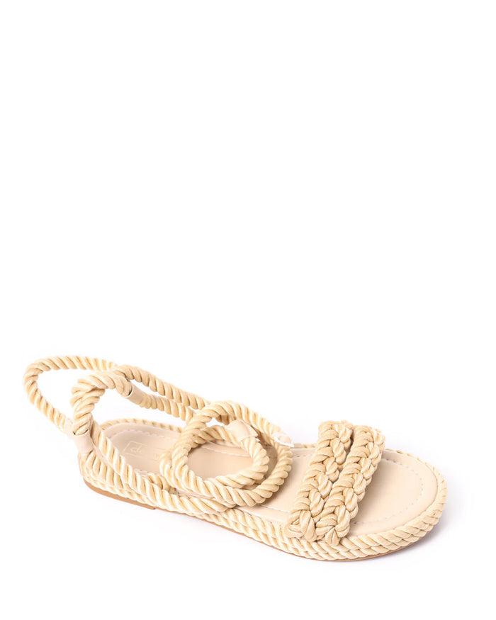GOR-DJTF-001 Lace Closure Flat Sandals
