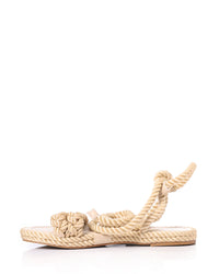 GOR-DJTF-001 Lace Closure Flat Sandals