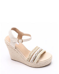 GOR-DJTF-004 Straw Wedge Sandals