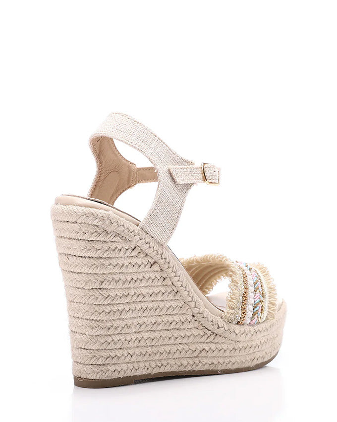 GOR-DJTF-004 Straw Wedge Sandals