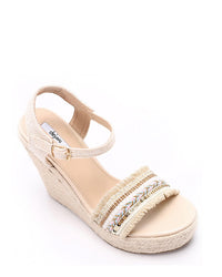 GOR-DJTF-004 Straw Wedge Sandals