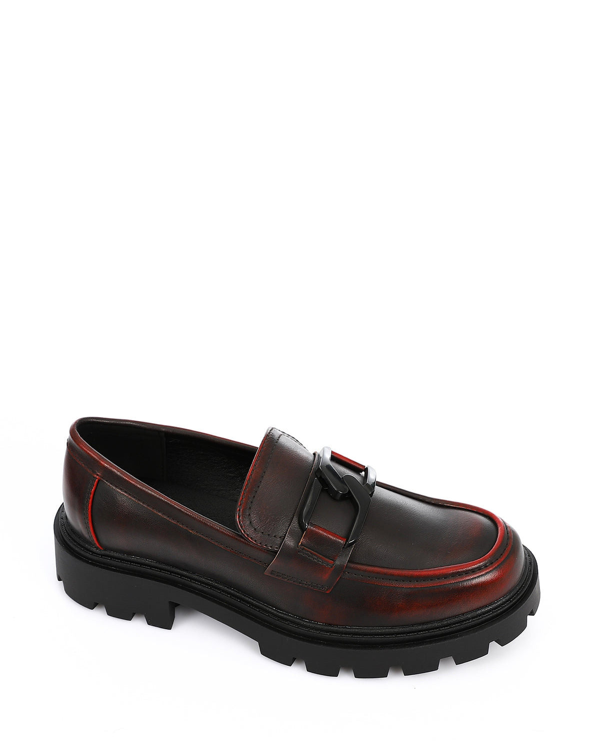 GOR-DVTV-007 Leather Loafers With Elegant Buckle