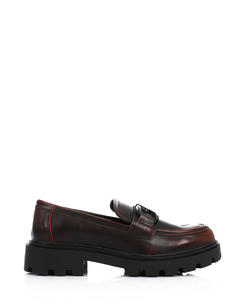 GOR-DVTV-007 Elegant Buckle Leather Loafers