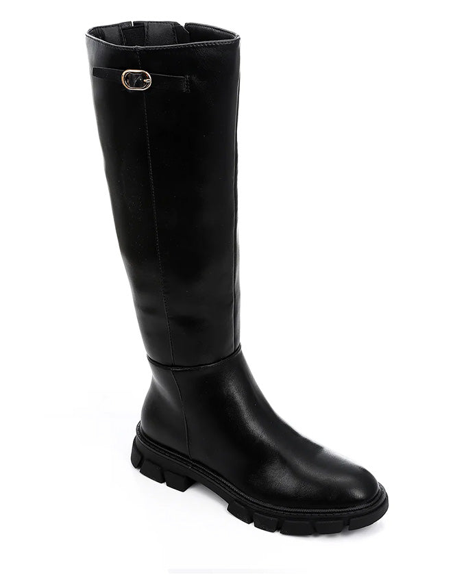 GPS-DVTF-001 High Leather Boot Side Zipper