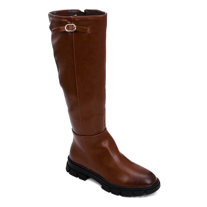 GPS-DVTF-001 High Leather Boot Side Zipper