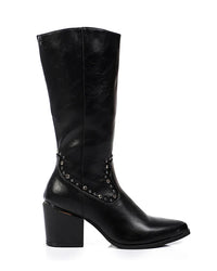 GPS-DVTH-013  Leather Mid Calf Boot