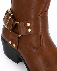 GPS-DVTV-003 Ankle Boots Chunky Mid Heel