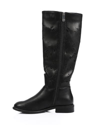 GPS-DVTV-010 Leather Laser Cut Boots