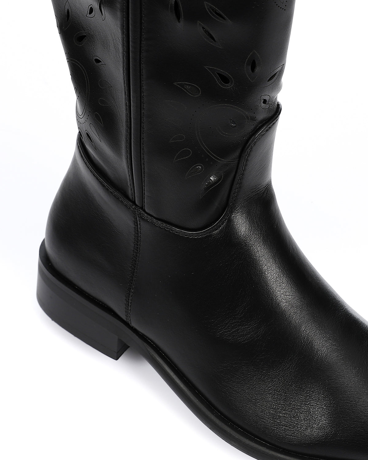 GPS-DVTV-010 Leather Laser Cut Boots