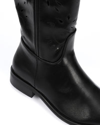 GPS-DVTV-010 Leather Laser Cut Boots