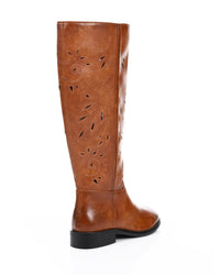 GPS-DVTV-010 Leather Laser Cut Boots