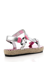 JAL-DJTF-001 Metallic Silver Mix Materialed Sandals