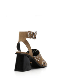 JAL-DJTF-008 Studs Heeled Buckle Sandals