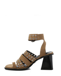 JAL-DJTF-008 Studs Heeled Buckle Sandals