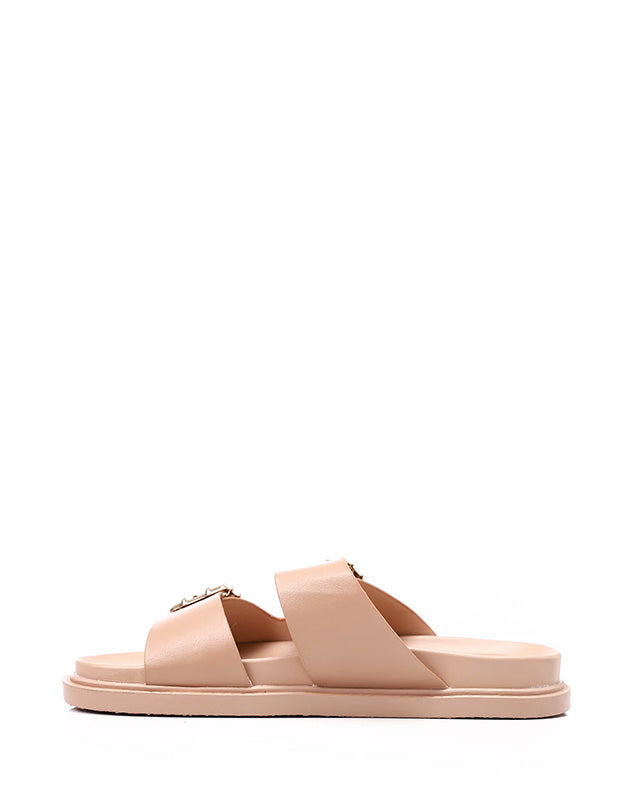 JAL-DJTF-011 Decorative Buckles Double Straped Slippers