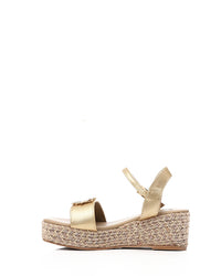 JAL-DJTF-014 Heeled Multi-Material Gold Sandal