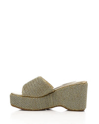 JAL-DJTF-017 Gold Heeled Simple Slippers