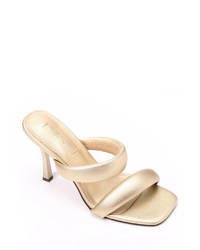 JAL-DJTF-020 Slip On Double Strapped Heeled Slipper
