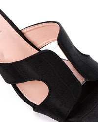 JAL-DJTF-031 Reptile Pattern Slip On Heeled Slippers