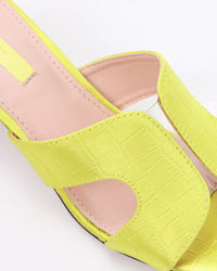 JAL-DJTF-031 Reptile Pattern Slip On Heeled Slippers