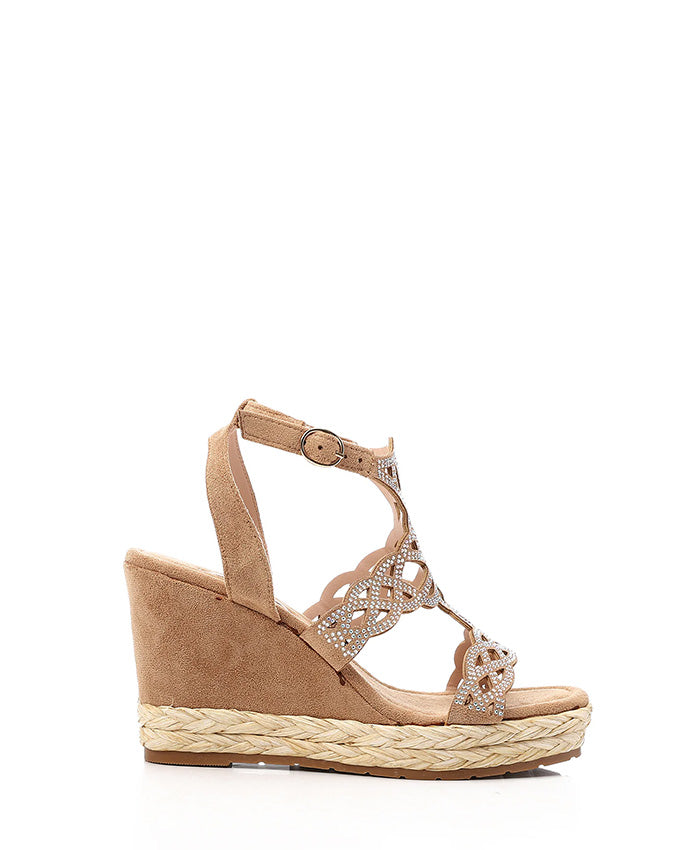 JAL-DJTF-054 Classic Suede Heeled Wedge