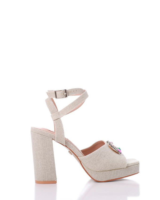 JAL-DJTF-056 Buckle Closure Heeled Sandals