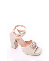 JAL-DJTF-056 Buckle Closure Heeled Sandals