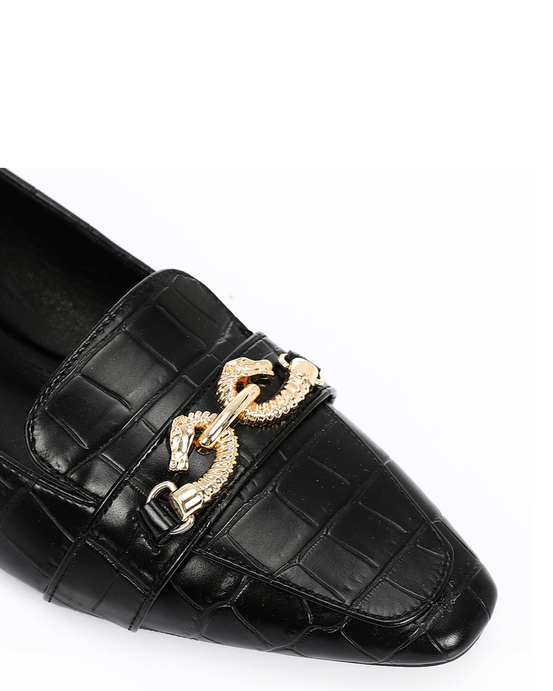 JAL-DVTV-001 Toe Cap Leather Snake Flat