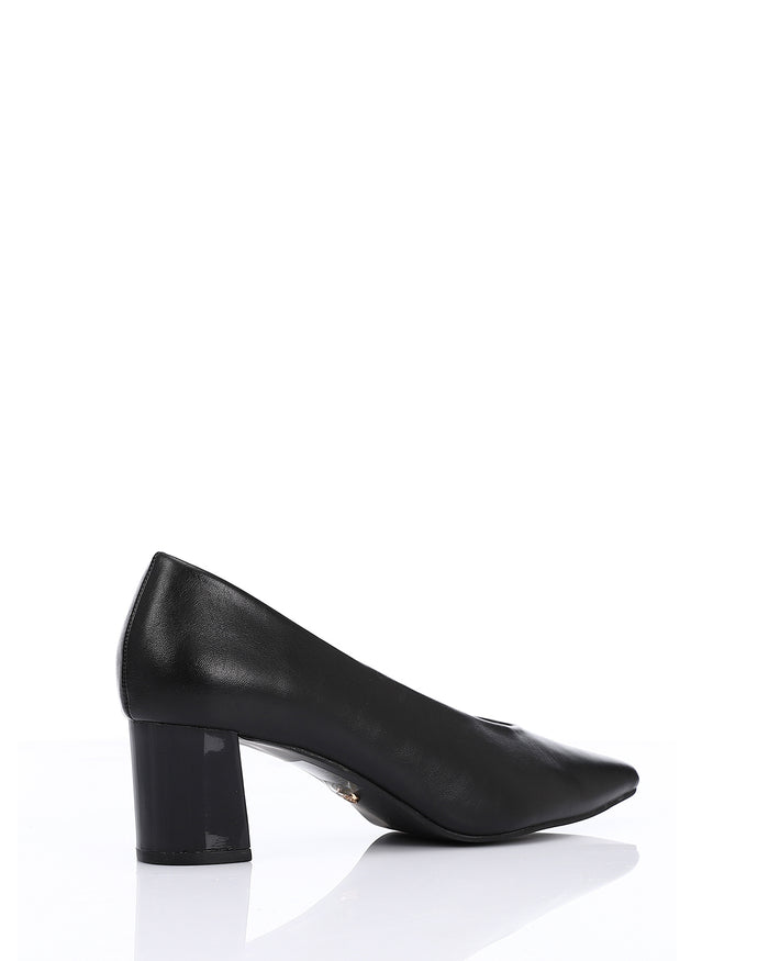 JAL-DVTV-002 Solid Pointed Toe Cap Mid Heels