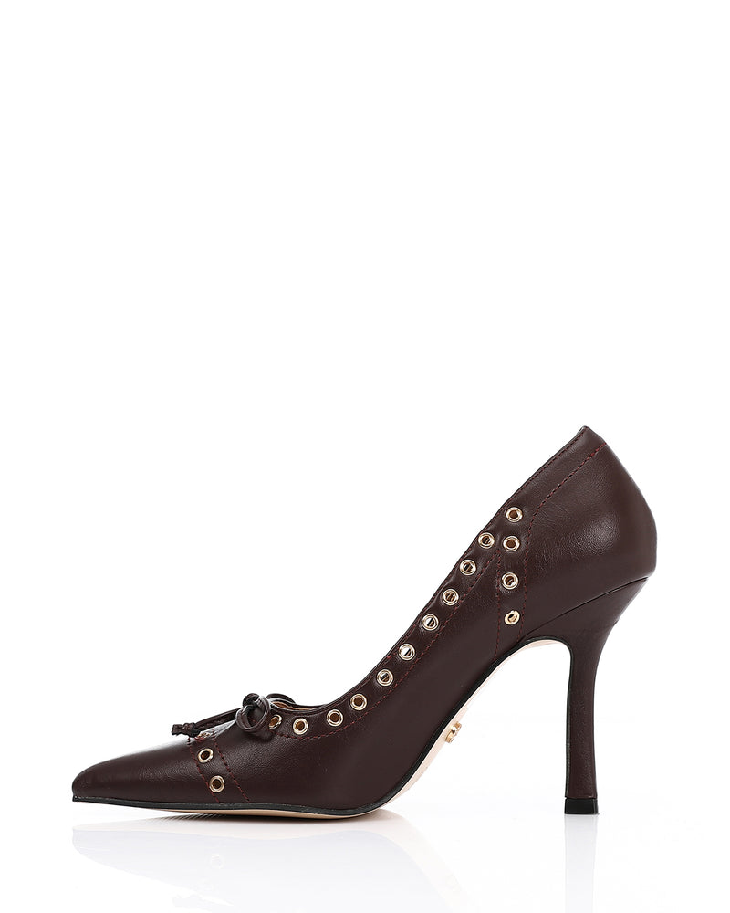 JAL-DVTV-006 Perforated Leather Pumps