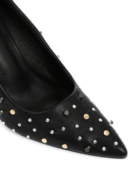 JAL-DVTV-020 Studded Heeled Pumps