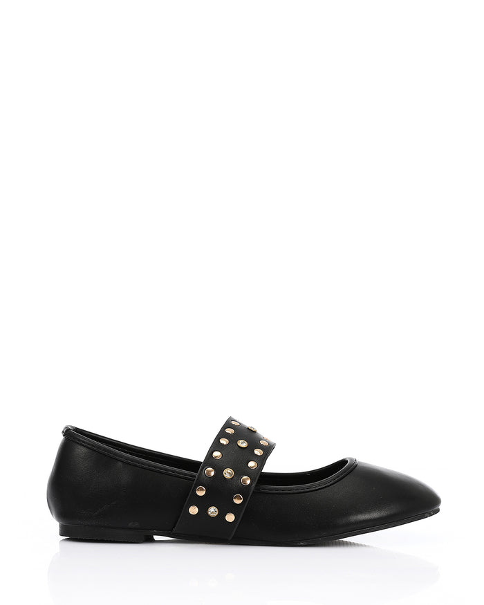 JAL-DVTV-024 Studded Belt Mary Jane Flat