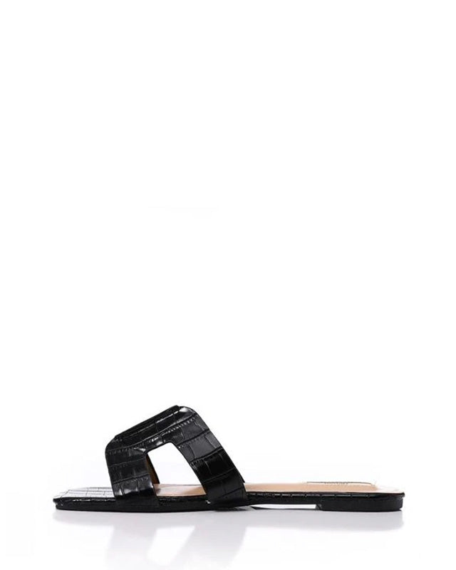 JSP-DJTF-003 Leather Flat Slippers