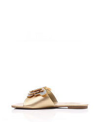 JSP-DJTF-005 Gold Leather Slipper