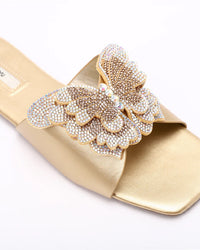 JSP-DJTF-005 Gold Leather Slipper