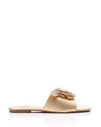 JSP-DJTF-005 Gold Leather Slipper