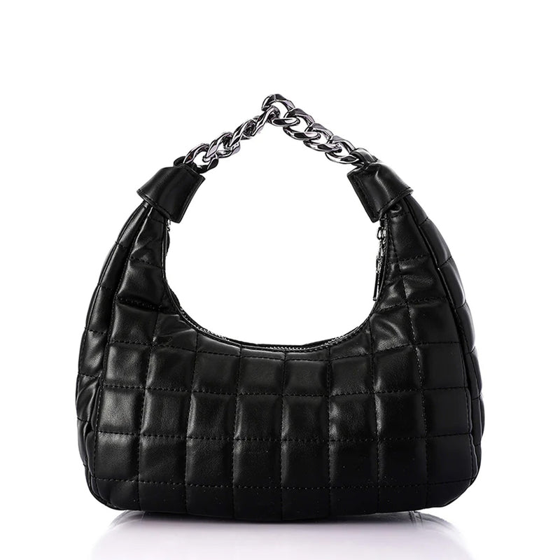 LID-DVTH-010 Silver Chain Handle Shoulder Bag