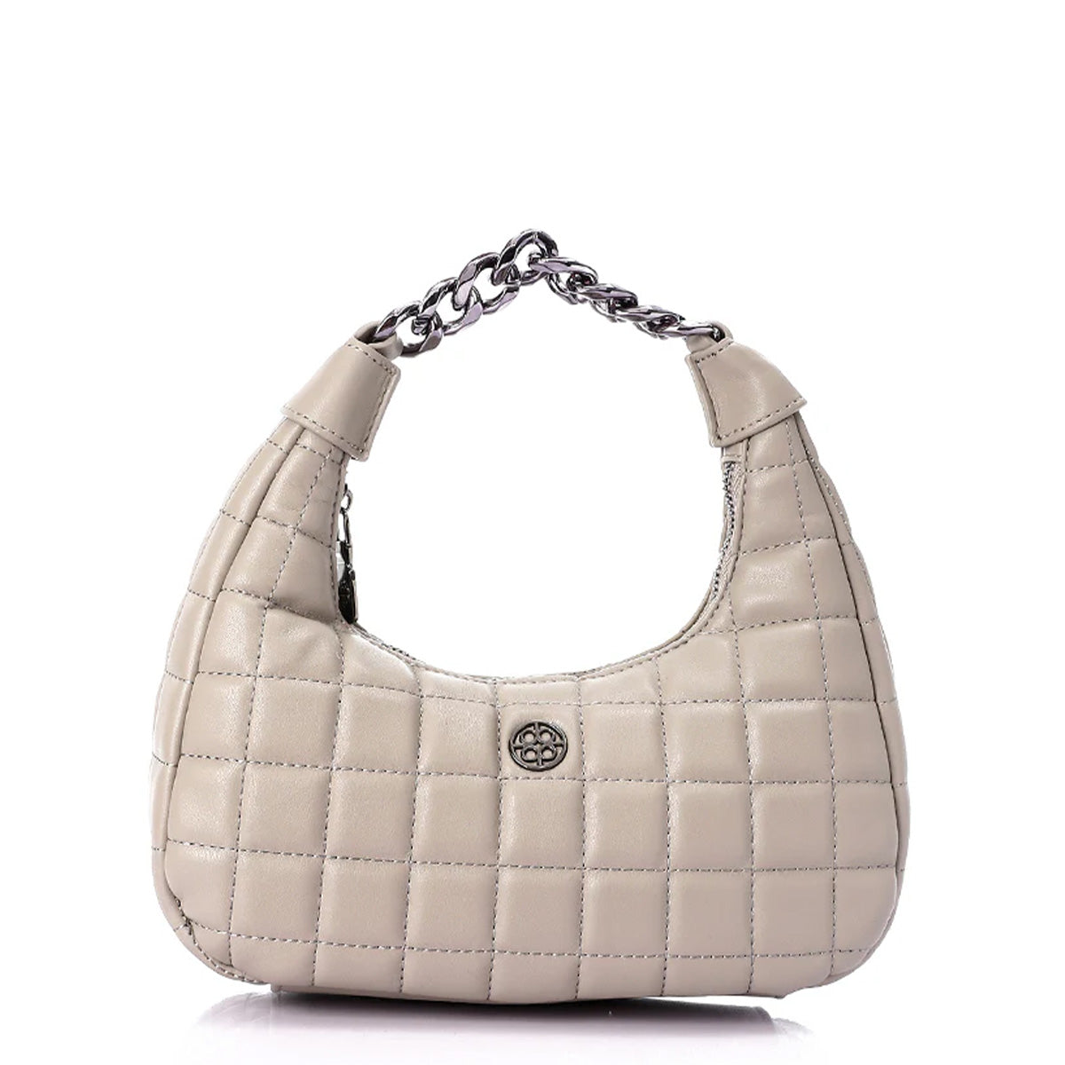 LID-DVTH-010 Silver Chain Handle Shoulder Bag