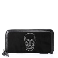 LID-DVTF-014 Diamond Skull Suede Wallet