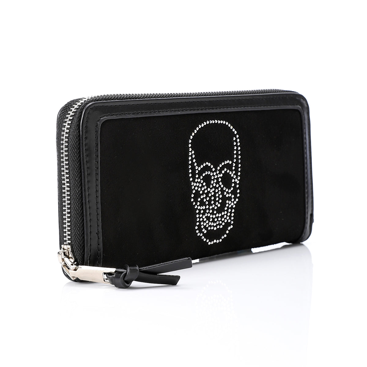 LID-DVTF-014 Diamond Skull Suede Wallet