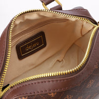 LID-DVTS-013 Suede Duffle Crossbody Bag