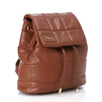 LID-DVTS-036 Leather Quilted Drawstring Backpack