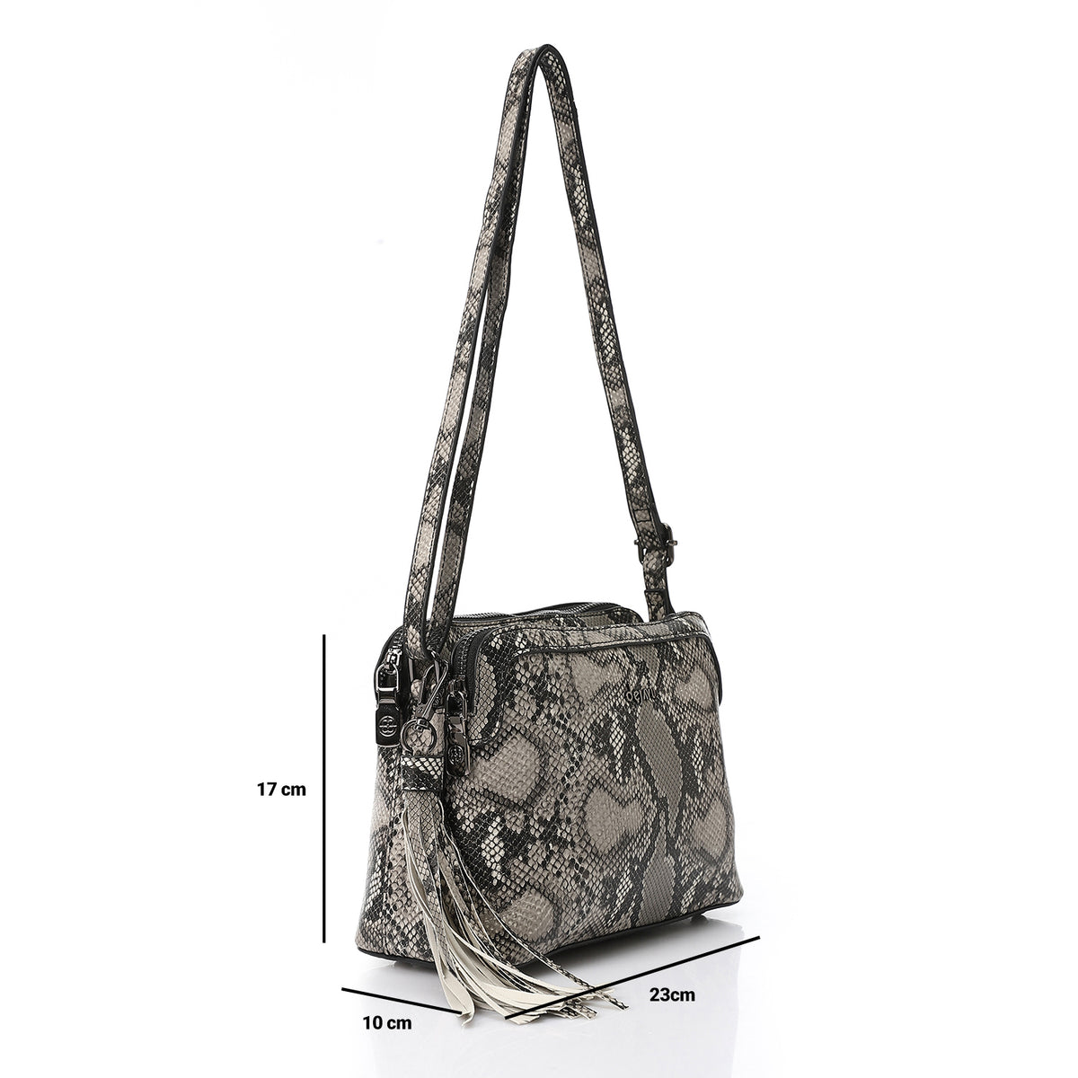 LID-DVTX-040 Snake Textured Cross Bag