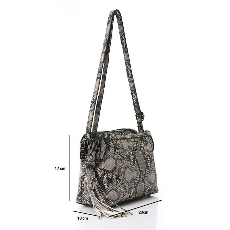 LID-DVTX-040 Snake Textured Cross Bag