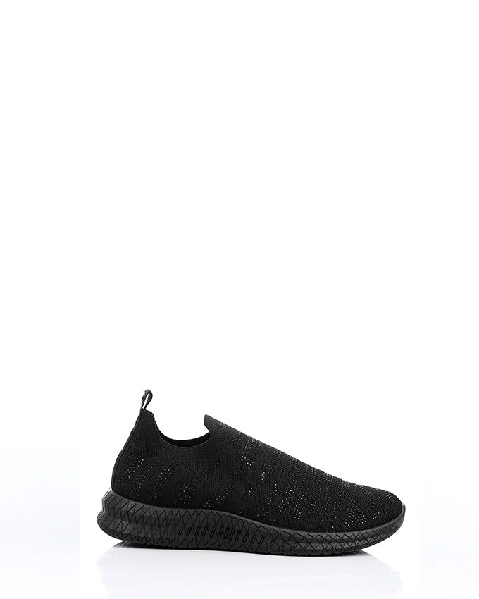 PMA-DVTF-001 Strassed Allover Black Sneaker