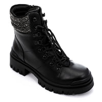 PRD-DVTF-002 Black Army Boot With Silver Neck