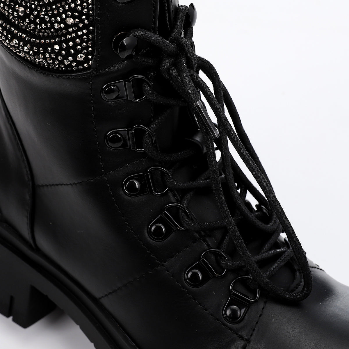 PRD-DVTF-002 Black Army Boot With Silver Neck