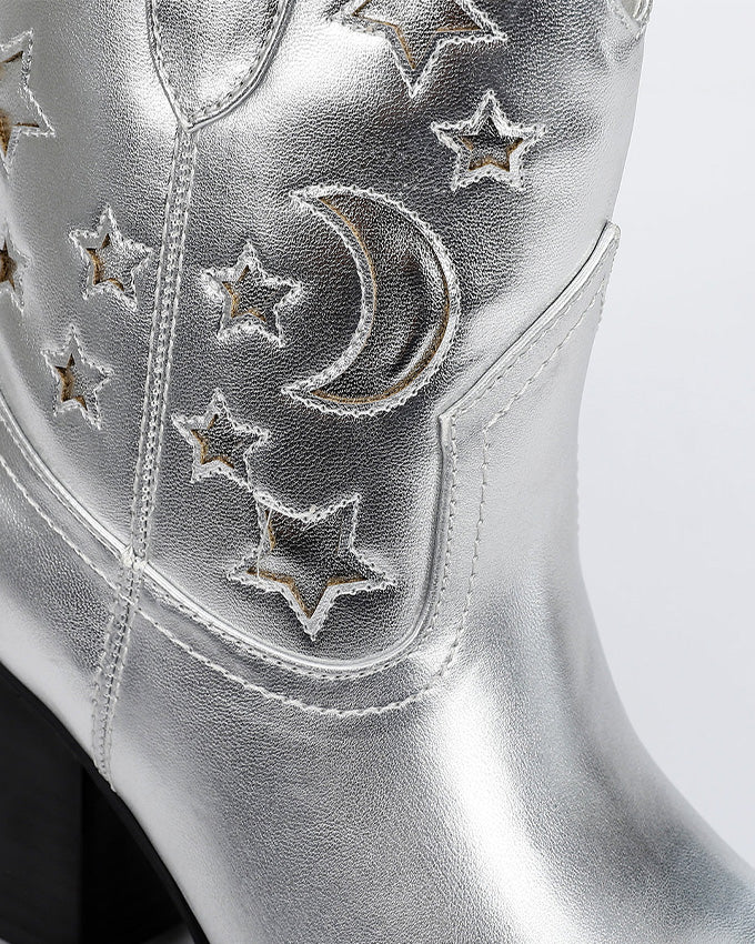 PRD-DVTF-007  Crescents & Stars Half Boot
