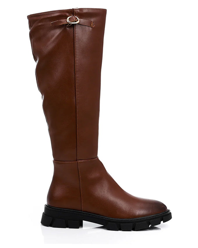 GPS-DVTF-001 High Leather Boot Side Zipper